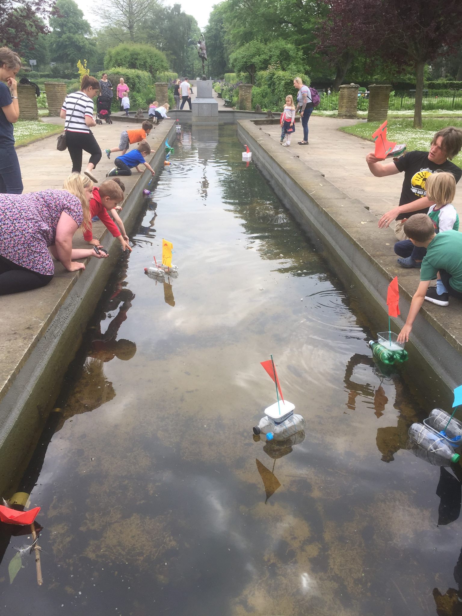 Rowntree Park children events boat making recycled