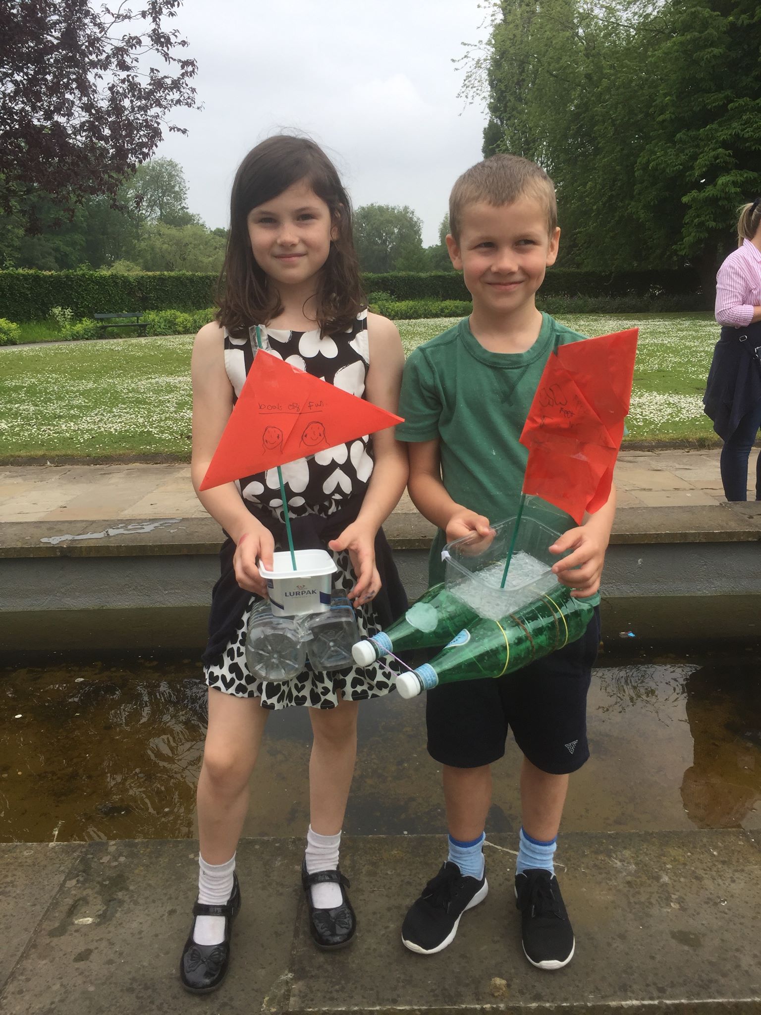 Rowntree Park children events boat making recycled